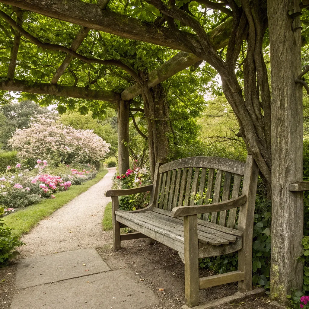 Rustic Wooden Garden Bench